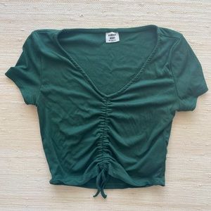 LIKE NEW Aritzia Sunday Best Short Sleeve Green Crop Top Size XS
